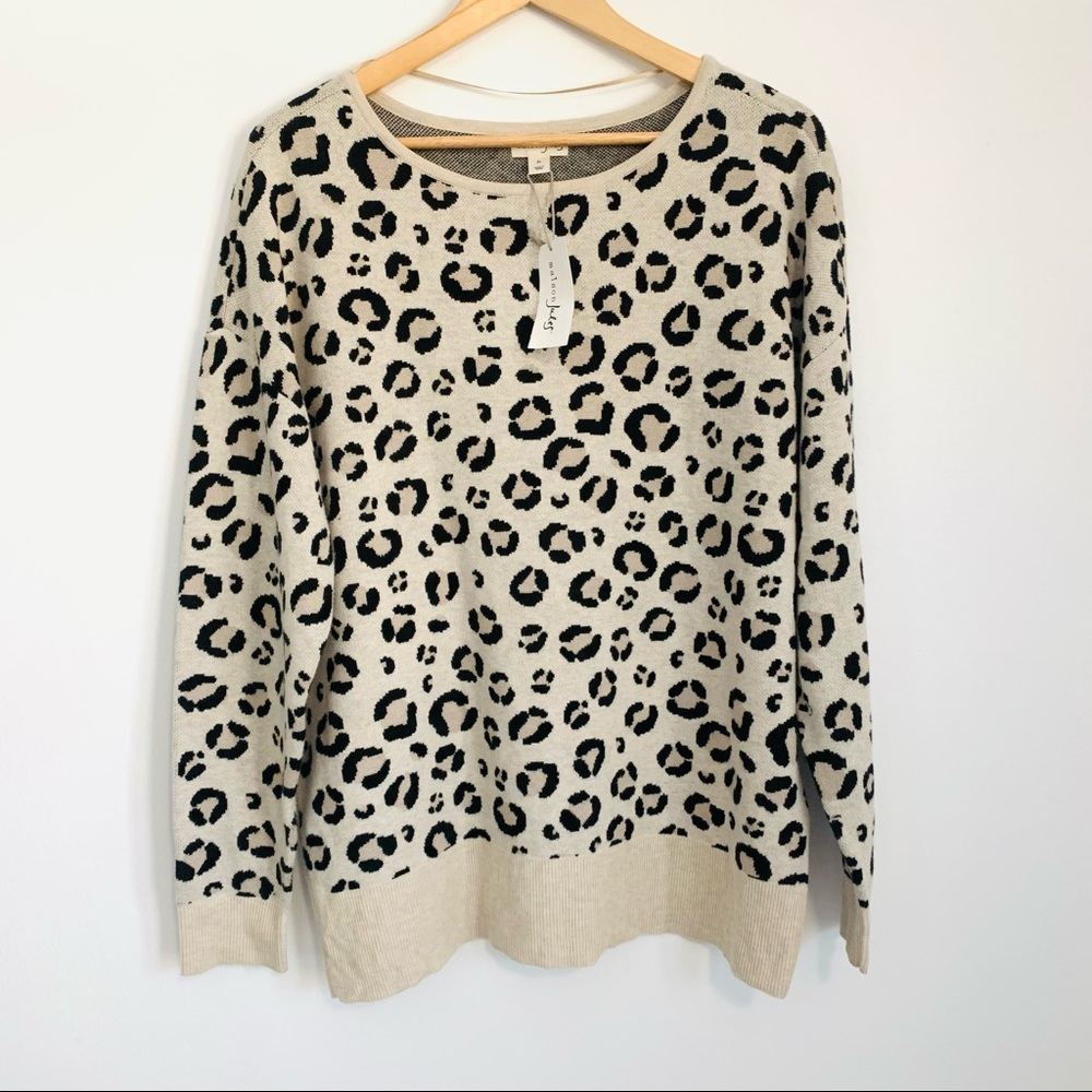 Maison Jules Leopard Print Sweater